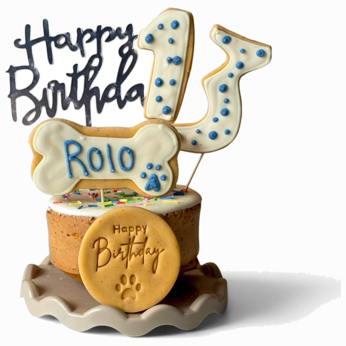 Dog Birthday Cake Treat Box - Woof&Crunch