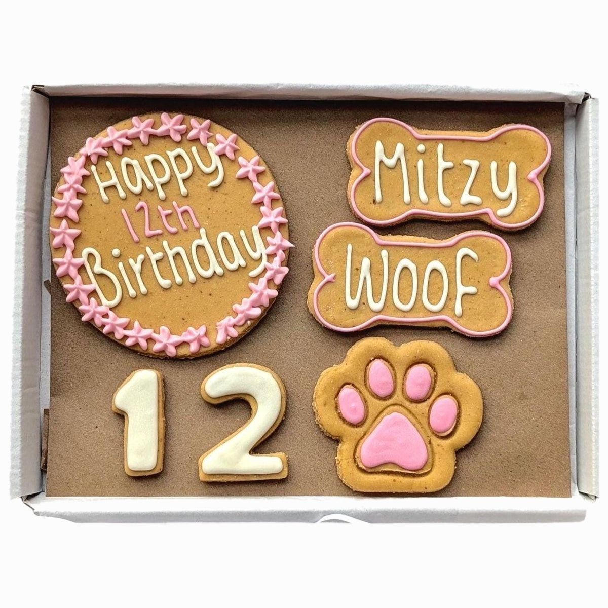 Dog Birthday Large Iced Cookie Hamper - Woof&Crunch
