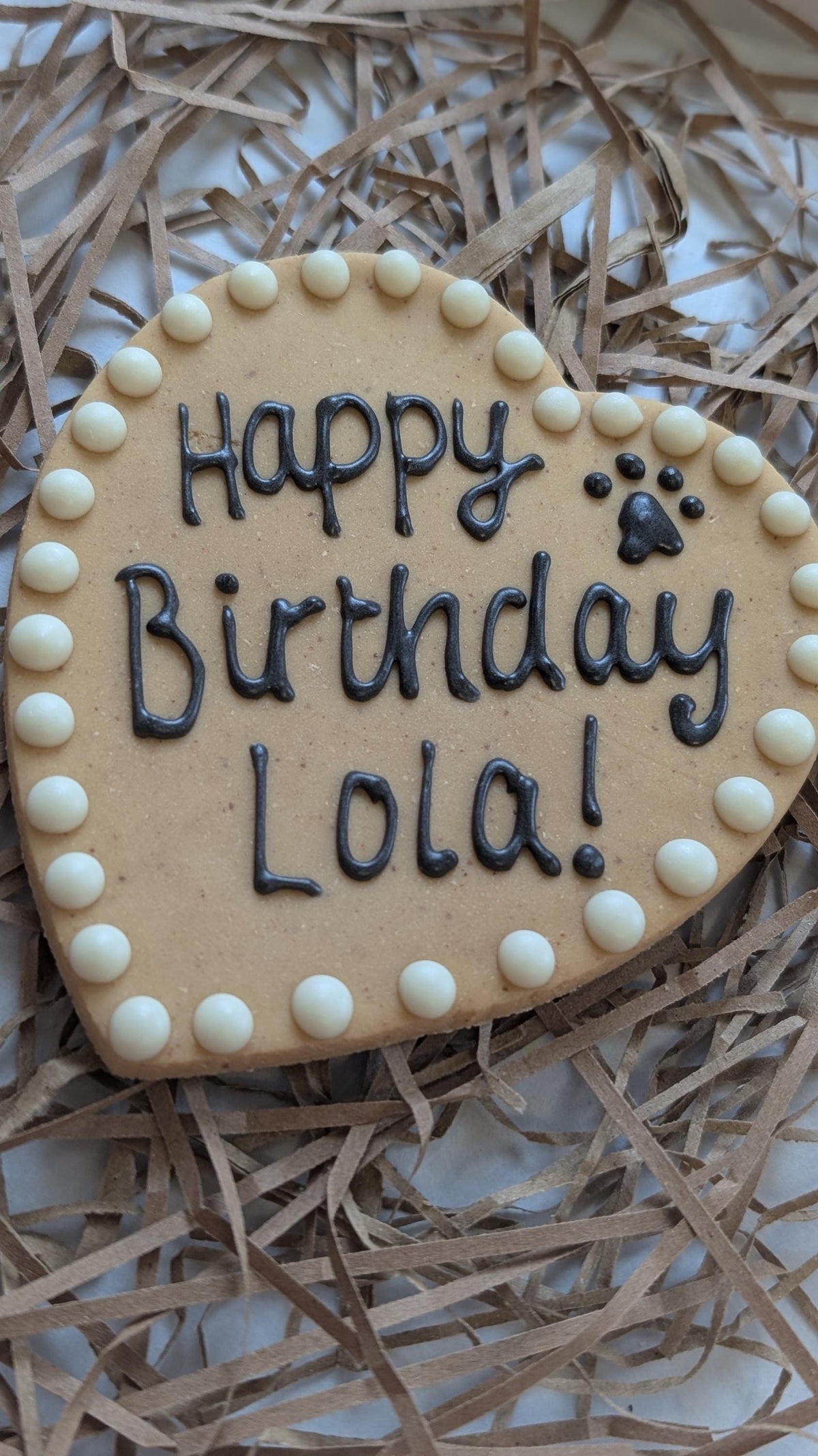 Personalised Dog Birthday Heart Cookie - Woof&Crunch