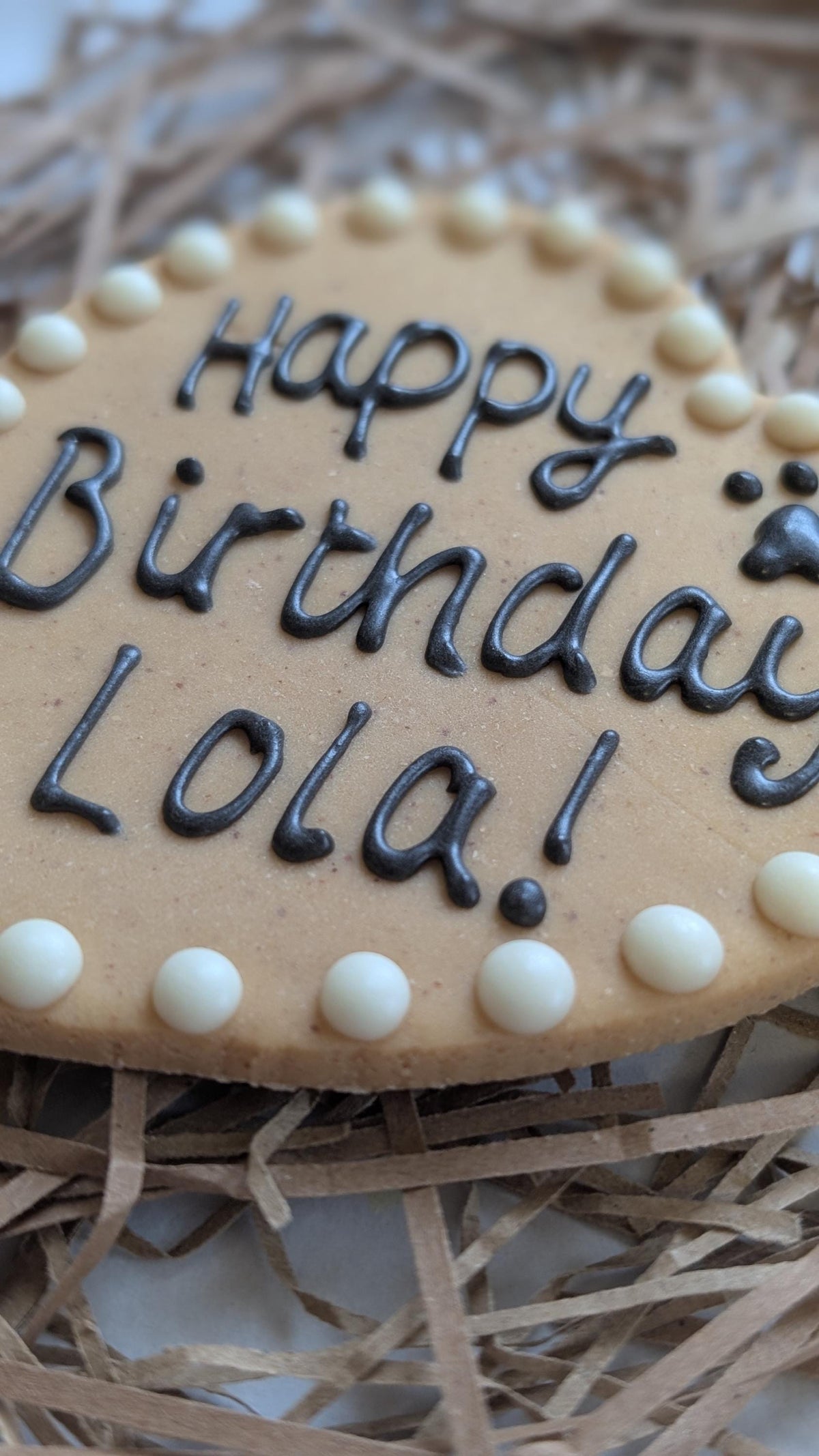 Personalised Dog Birthday Heart Cookie - Woof&Crunch