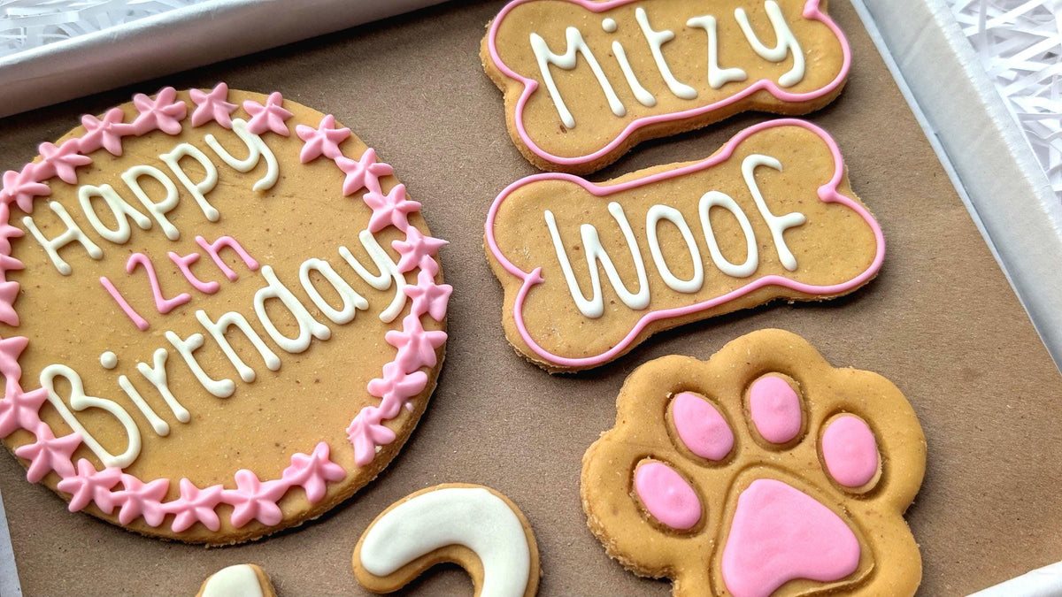 Dog Birthday Large Iced Cookie Hamper - Woof&Crunch
