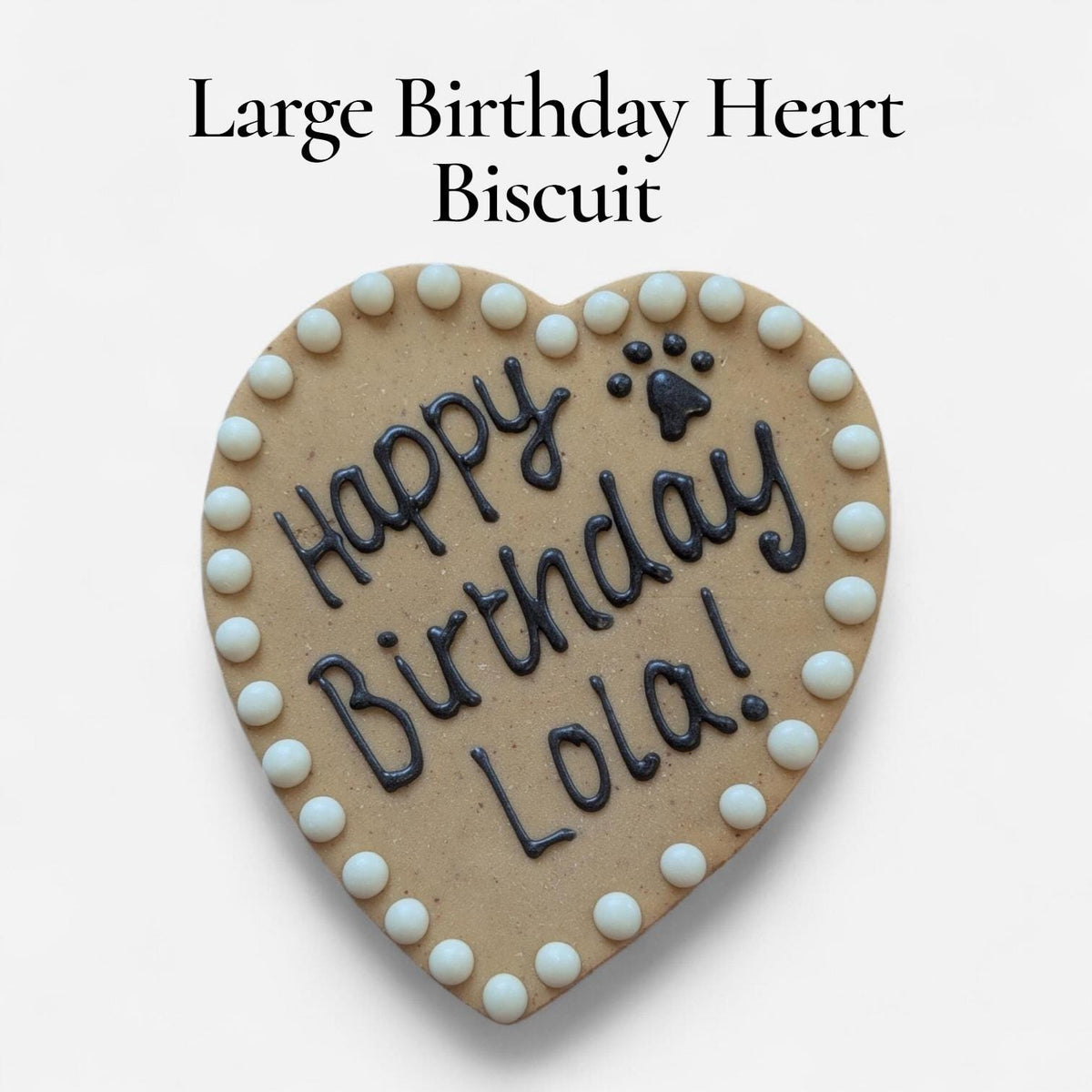 Personalised Dog Birthday Heart Cookie - Woof&Crunch