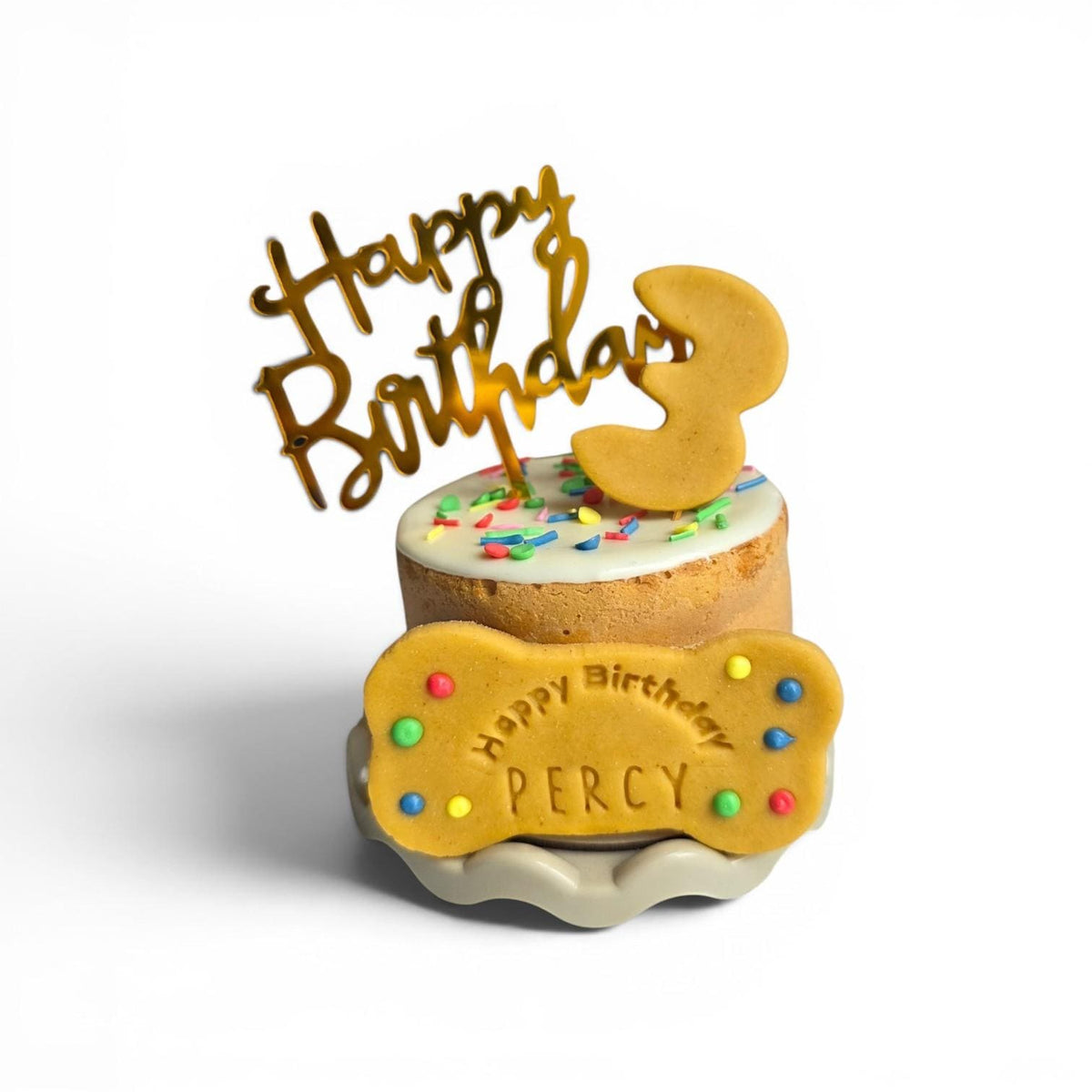 Personalised Dog Birthday Sprinkle Cake - Woof&Crunch