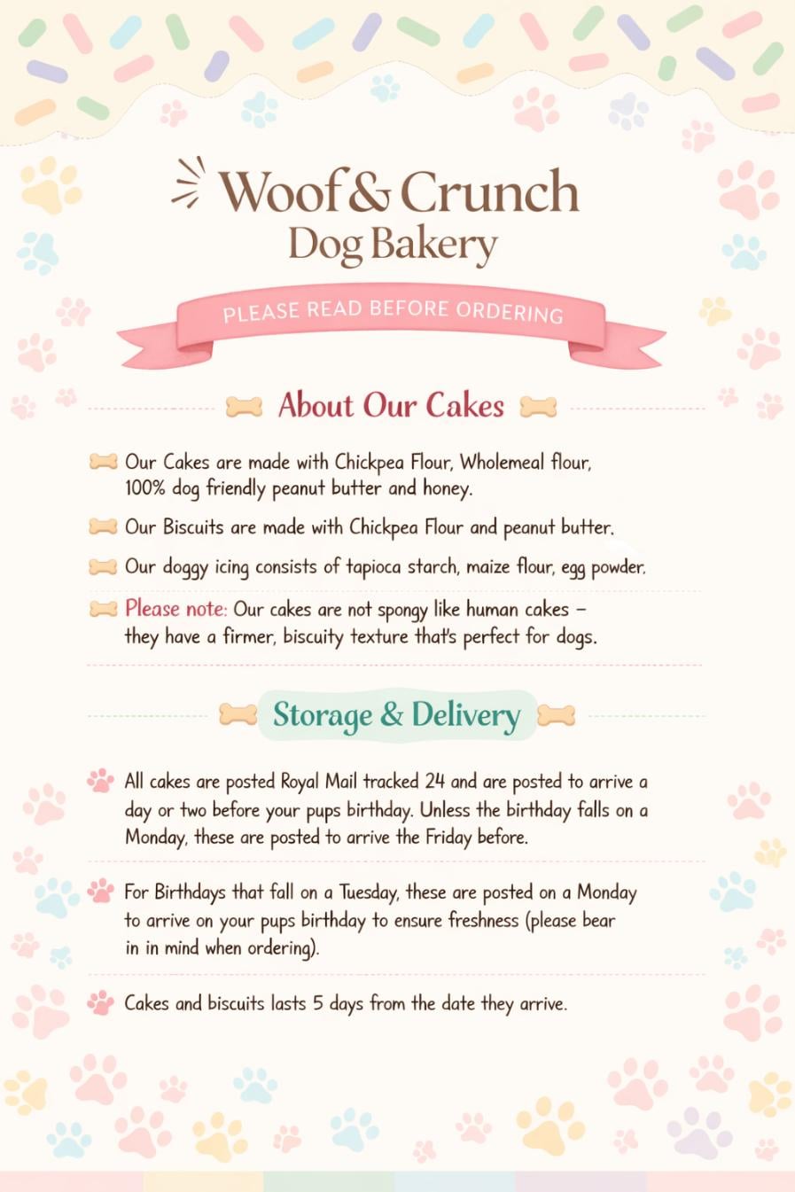 Dog Deluxe Birthday Goodies, Personalised Iced Biscuits - Woof&Crunch