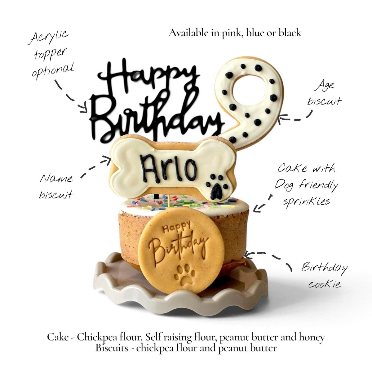 Dog Birthday Cake Treat Box - Woof&Crunch