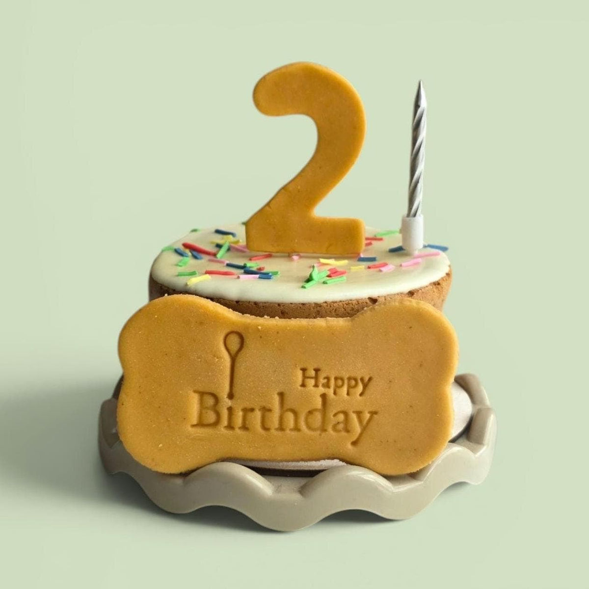 Dog Birthday Cake Treat Box with Add-On Biscuit Box - Woof&Crunch