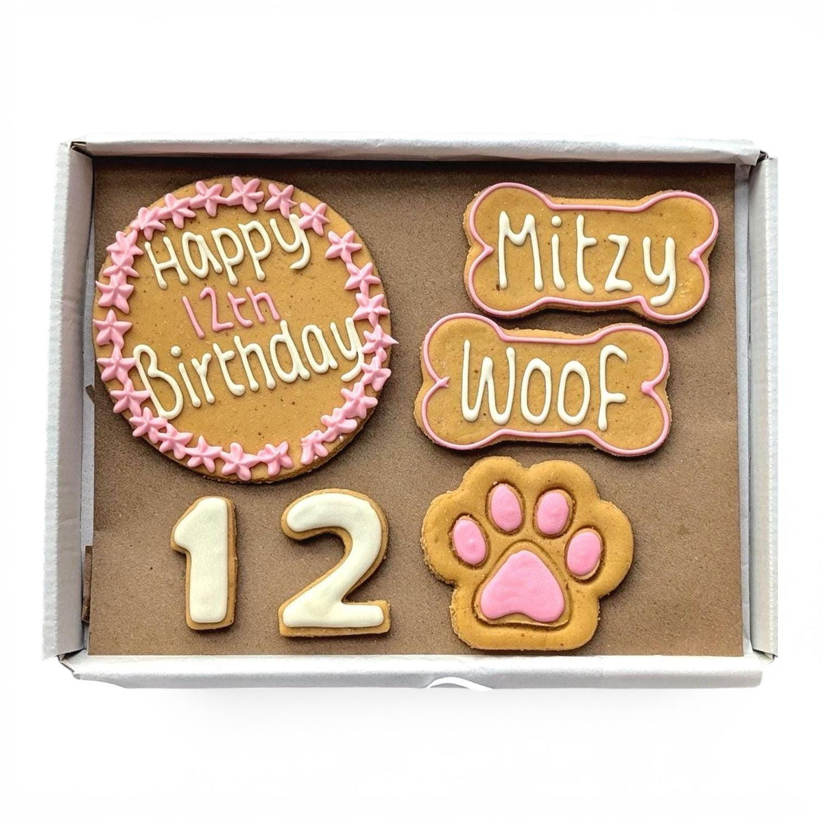 Dog Birthday Large Iced Cookie Hamper - Woof&Crunch