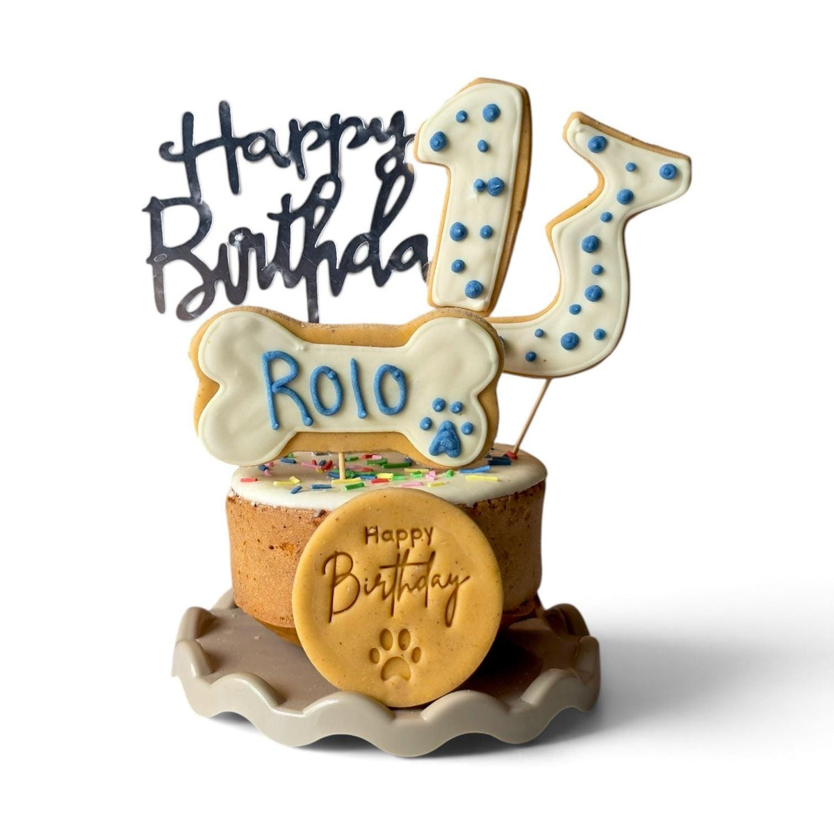 Dog Birthday Cake Treat Box - Woof&Crunch