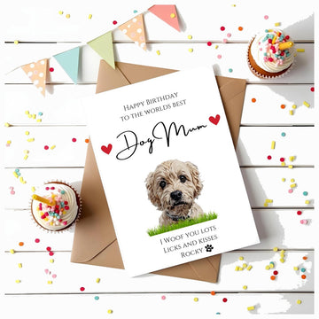 Personalised Dog Birthday Card With Pet Portrait - Woof&Crunch