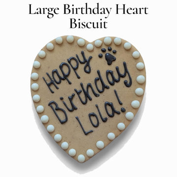 Personalised Dog Birthday Heart Cookie - Woof&Crunch