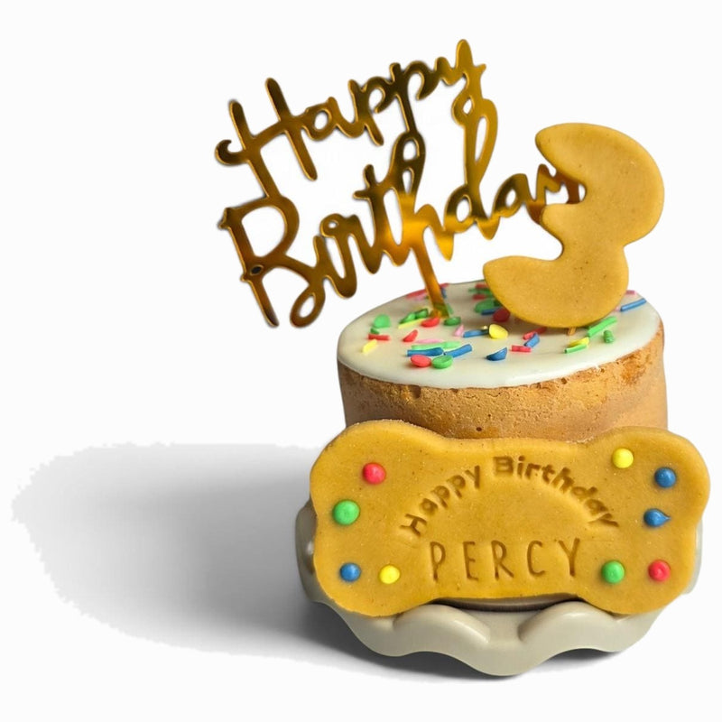 Personalised Dog Birthday Sprinkle Cake - Woof&Crunch